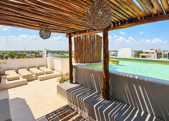 Apartment Boho W Rooftop Jacuzzi Near 5th Ave Playa del Carmen