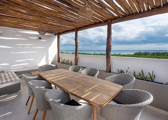 Boho W Rooftop Jacuzzi Near 5th Ave Apartment Playa del Carmen